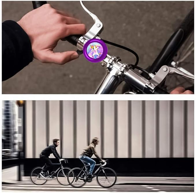 Unicorn Bike Bell for Kids Girls Boys,Adjustable Size Bicycle Bell Bike Accessories for Adult Women Men Clear Sound Bike Horns