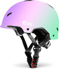 Skateboard Helmet for Adults - Adjustable Certified Safety Adults Helmet for Skateboarding Bike Bicycle Scooter Cycling Skate Skating Multisport Helmets for Women Men Boys Girls Kids Youth