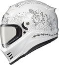 ScorpionEXO Covert FX Full Face Adult Motorcycle Helmet Street Fighter Style - Bluetooth Ready Speaker Pockets DOT ECE The Litas 2 (White - Large)