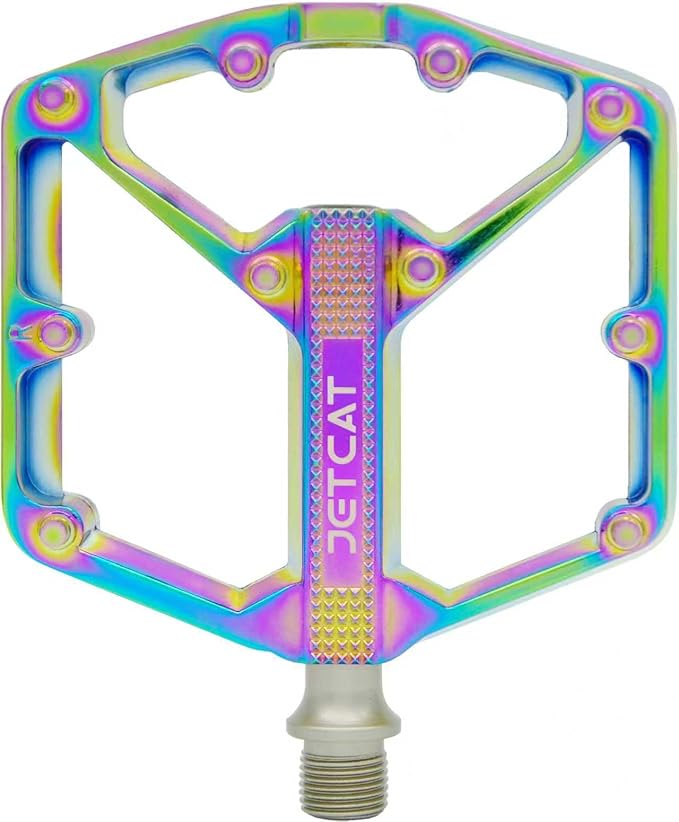 Mountain Bike Pedals Flat - MTB Pedals Flat, Bicycle Pedals, Road Bike Pedals, BMX Pedals, for BMX MTN Road Gravel EBike, Specialized Parts, Adults, Aluminum Metal Stamp 9/16"
