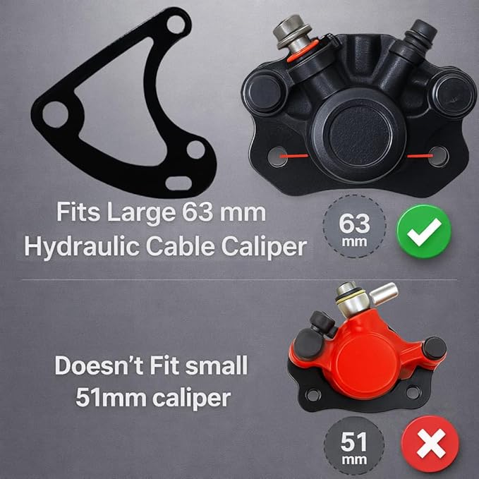 JMCHstore Mini Bike Hydraulic Brake ATV Caliper Bracket kit for Monster Mega Moto MMB80 80cc FRP GMB100 98cc, For Coleman RB100 RT100 Heavy-Duty Steel Bolt-On Conversion Plate