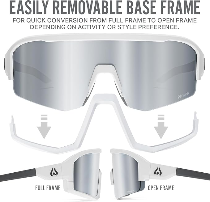 Wildhorn Radke MTB Cycling Glasses, UV400 Sports Ski Running Sunglasses for Women & Men, Baseball Glasses w/3 Swap Lenses