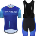 Men's Cycling Jersey Set Road Bike Shorts Sleeves Jersey Zipper Pokcet Bib Shorts with 20D Gel Pad Biking Clothing Sets