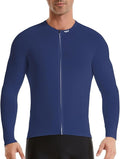 Men's Cycling Jerseys Long Sleeve Bike Biking Shirts Full Zip with Pockets Road Bicycle Clothing