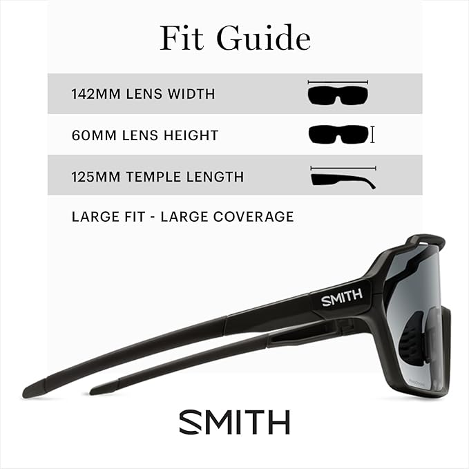SMITH Optics Shift MAG Sunglasses – Shield Lens Performance Sports Sunglasses for Running, Biking, MTB & More–For Men & Women