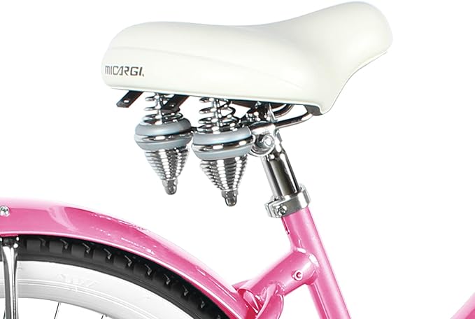 MICARGI 24/26 Inch Adult Cruiser Bicycle Hybrid Bike 1/7 Speeds Commuter Bike for Women, Men, Seniors,Step-Through or Step-Over Bike Steel Frame Multi Colors Style