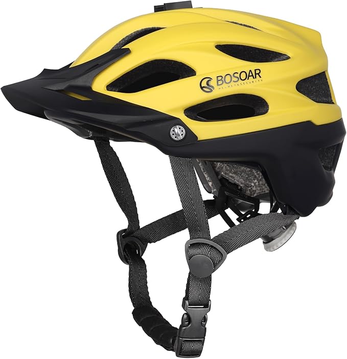 Mountain Bike Helmet,Adult Cycling Helmet with Camera Mount and Detachable Visor for Men Women Youth,Suggested Fit 55-61 Cm