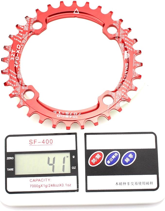 CYSKY 104 BCD Chainring 30T to 52T Narrow Wide Chainring with Sprocket Bolts for 1x Set-up Road Bike Mountain Bike BMX MTB Gravel Ebike