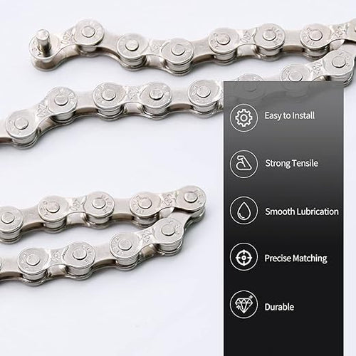 2 Sets 6/7/8 Speed Bike Chain, Bike Chain for Road Mountain Racing Cycling
