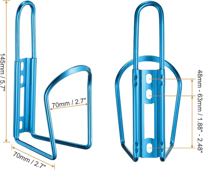 HARFINGTON Bicycle Water Bottle Cage Lightweight Aluminum Basic Bike Universal Water Bottle Holder Mount with Hardware for MTB Mountain Road Gravel