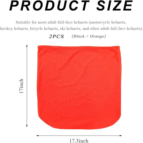 2 PCS Motorcycle Helmet Bag, Helmet Protection Drawstring Bag Made of Nylon Cloth, Large Capacity Helmet Storage Bag for Motorcycle Bicycle, Universal Motorcycle Accessories (Black+Orange)