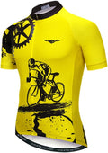 Sportswear Cycling Jerseys Short Sleeve Bike Clothing Bike top Men MTB Jersey Breathable Summer Black
