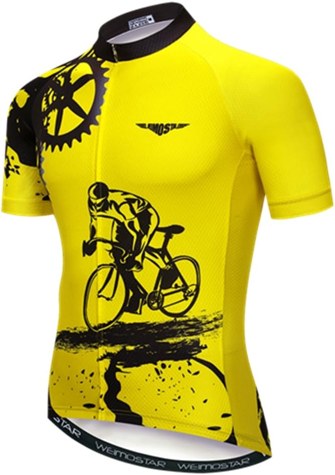 Sportswear Cycling Jerseys Short Sleeve Bike Clothing Bike top Men MTB Jersey Breathable Summer Black