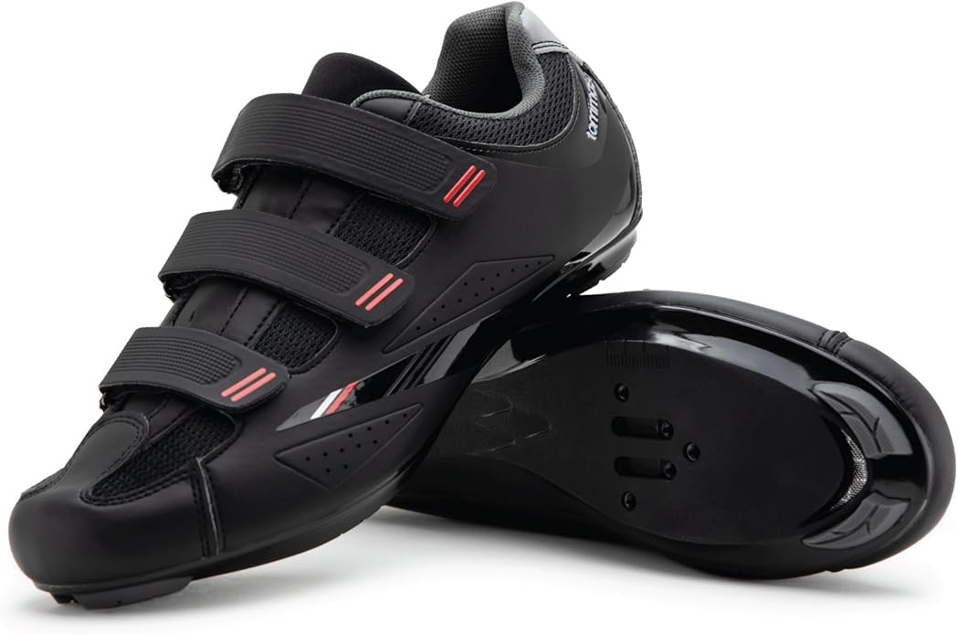 Tommaso Strada Mens SPD & Peloton Shoes—2 in 1 Cycling Shoes—Install Your Own Delta or SPD Cleats for Spin Bikes, Indoor Cycles or Most Mens Bicycles—Explore Bike Accessories