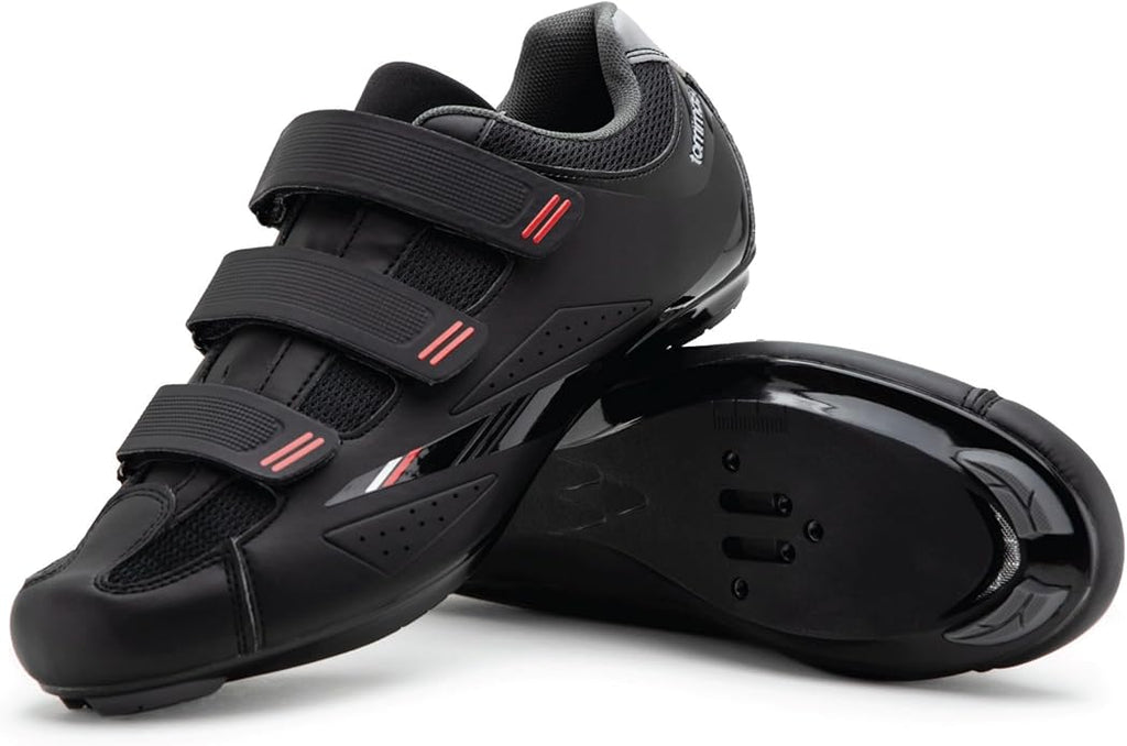 Tommaso Strada Mens SPD & Peloton Shoes—2 in 1 Cycling Shoes—Install Your Own Delta or SPD Cleats for Spin Bikes, Indoor Cycles or Most Mens Bicycles—Explore Bike Accessories