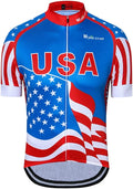 Weimostar Men's USA Cycling Jersey Short Sleeve Biking Shirts Breathable with Pockets