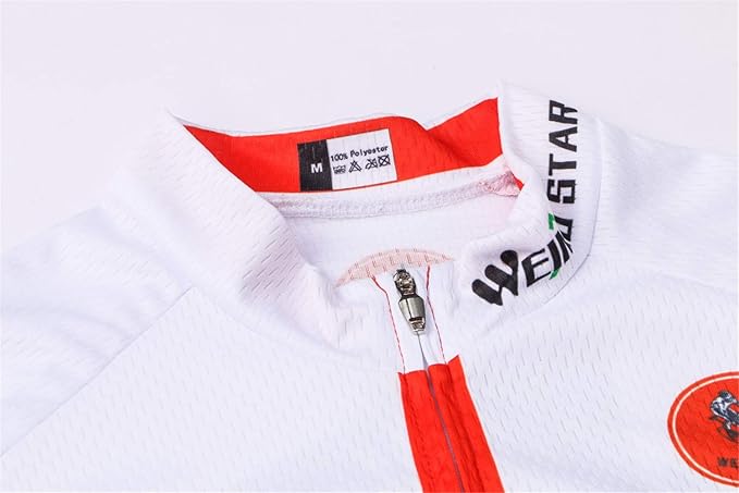 Cycling Jersey Men USA Summer Bike Short Sleeve 3-Pockets Breathable Quick-Dry Shirt S-3XL