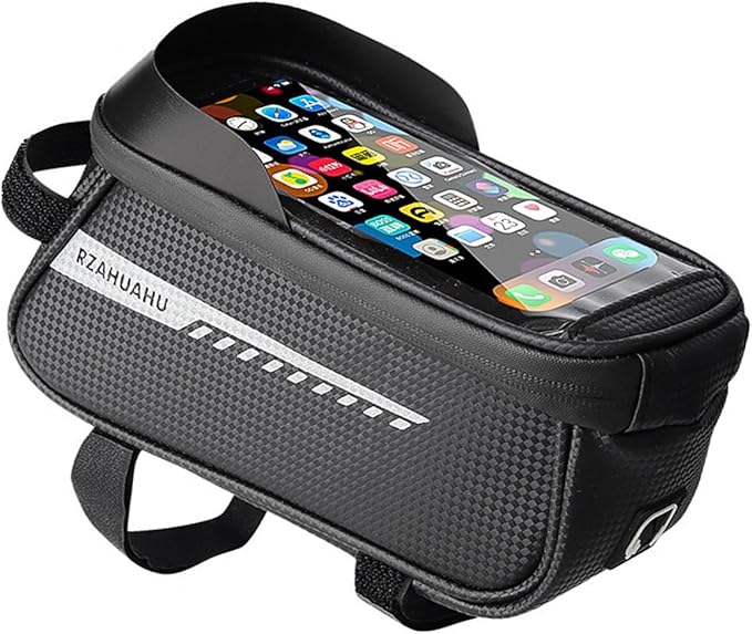 Bike/Bicycle Phone Front Frame Bag, Waterproof Handlebar Bags, Bike Phone Mount Holder, Cycling Pouch with Touchscreen, Bikes Accessories for Men/Women Under 7"