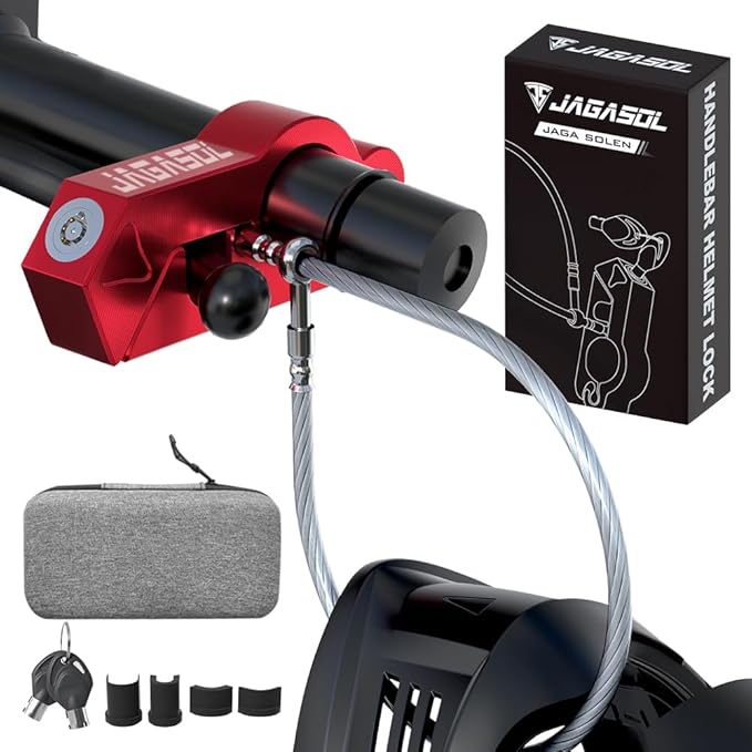 Motorcycle Lock Combo: Helmet & Brake Anti-Theft Handlebar Lock for Moped, Motorbike, Scooters, ATV, Dirt Bike, Street Bike