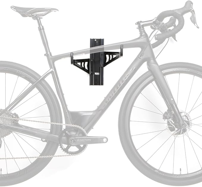 FEEDBACK SPORTS | Velo Wall Rack Bike Storage | Bicycle Hanger Mount W/Adjustable Arms | Road, Gravel, Mountain Bike Compatible | For Garage, Apartment, Shed | Black