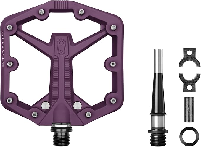 Crankbrothers Stamp Flat MTB Pedals - Size-Specific, Lightweight, Versatile, Durable Bike Pedals