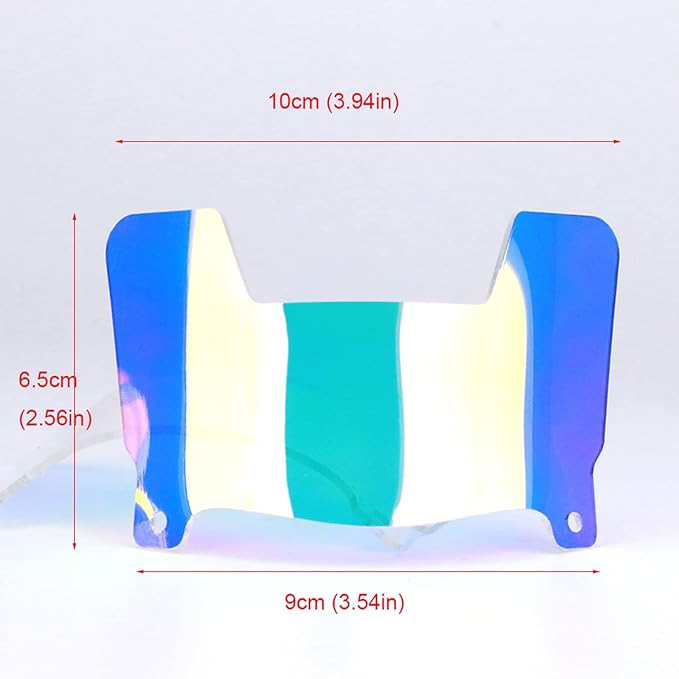 Mini Football Helmet Visor Clear with Clips Universal Fit for Collectors and Display