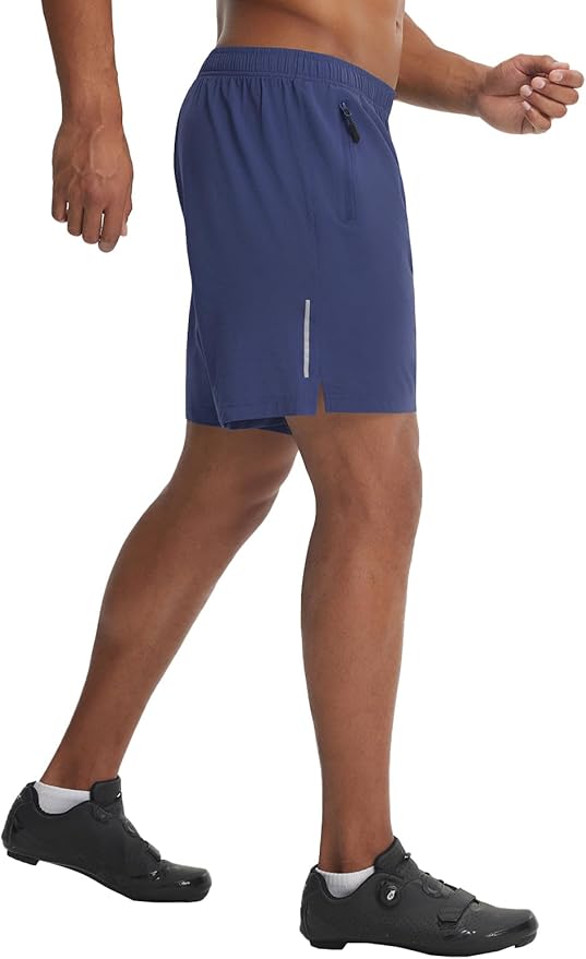 baleaf Men's 7" Mountain Bike Shorts 4D Padded Loose-fit MTB Cycling Riding Bicycle Biker Short Zipper Pockets