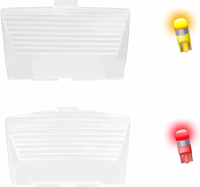 NTHREEAUTO Front Rear Fender Light Cover w/LED Bulbs Compatible with Harley Electra Glide Ultra Classic Road King Softail Touring FLHR FLSTC FLHTC (Clear Lens)