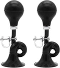 2 Pack Bugle Horn, Coolrunner Retro Clown Horn, Kids Bike Horn, Classic Vintage Metal Twist Loudspeaker Siren Hooter Snail Air Horn for Vehicles Bicycles Golf Cart