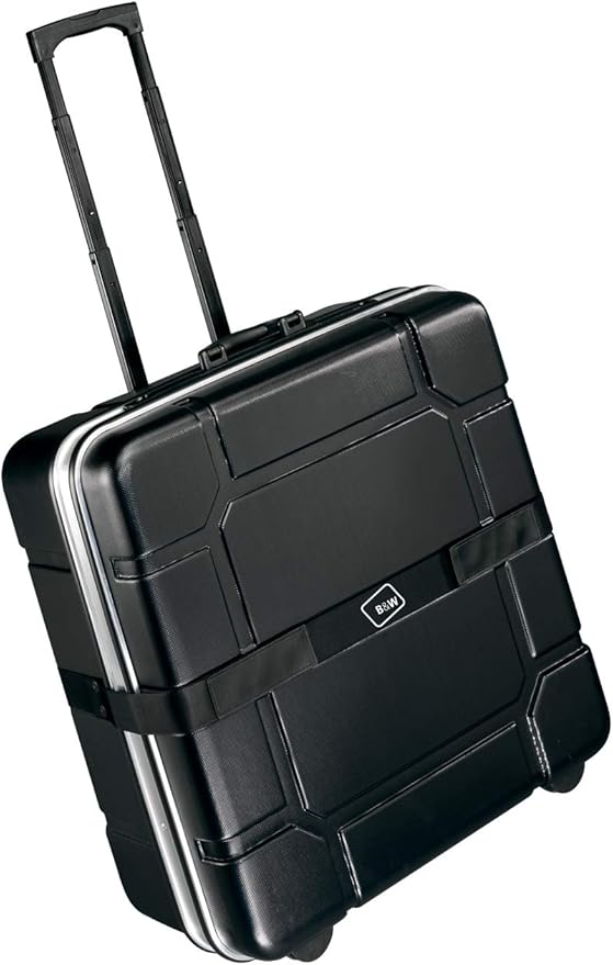 B&W International Brompton Bike Case, Foldon Hard Case – Impact-Resistant ABS Hard Shell Travel Case with Wheels, Telescoping Handle