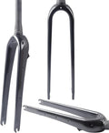 Gravel Carbon Fiber Rigid Fork 700C Carbon Fiber Road Bike Rigid Fork QR 9Mm Disc Brake Thru Axle 1-1/8'' Straight/Tapered Tube Light Bicycles Front Forks