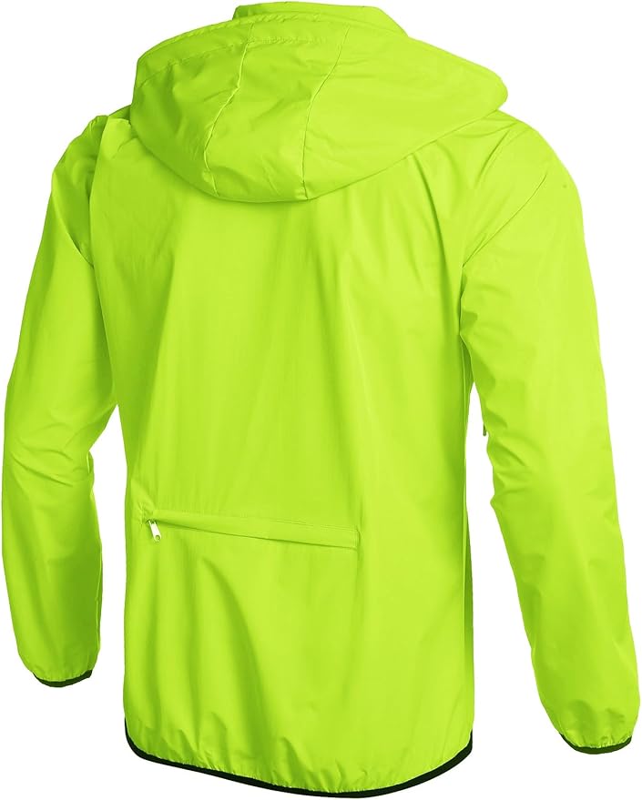 COOFANDY Men's Light Rain Jacket with Hood Packable Waterproof Raincoat Golf Rain Gear Travel Hiking Windbreaker