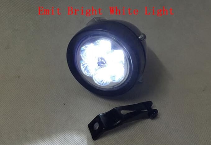 Bright 6 LED Metal Shell Front Light for Bicycle Headlight Retro Bike Head Lamp Classical Vintage Night Riding Safety Cycling Fog Light Headlamp with Bracket
