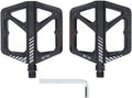 Cycle Pedal Nylon Fiber Enlarged Anti Slip Flat Platform Pedal for Road Mountain Cycle Lightweight Robust Durable Universal Fit 1 Pair (Black)