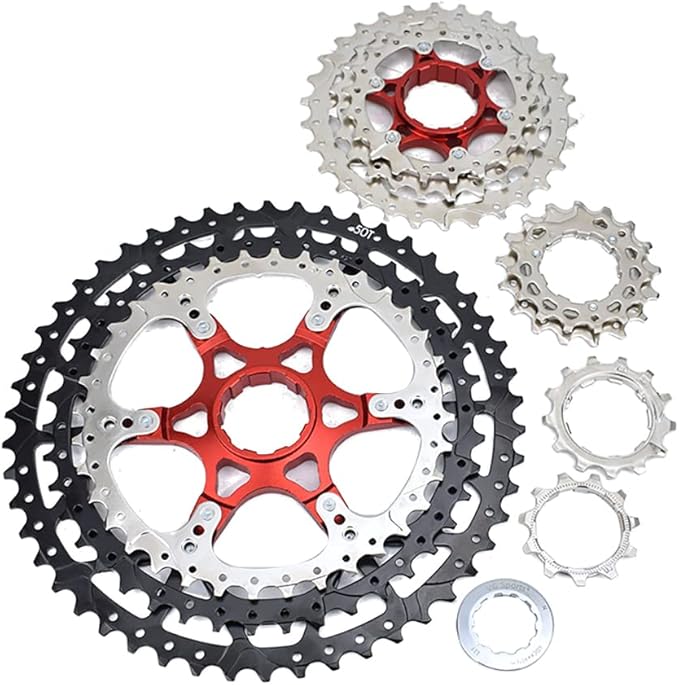 VG SPORTS 8/9/10/11/12 Speed Ultra-Light Bike Cassette for Mountain Bike 11-40T/11-42T/11-46T/11-50T/11-52T MTB Cassette Lightweight Aluminum Bracket Cassette