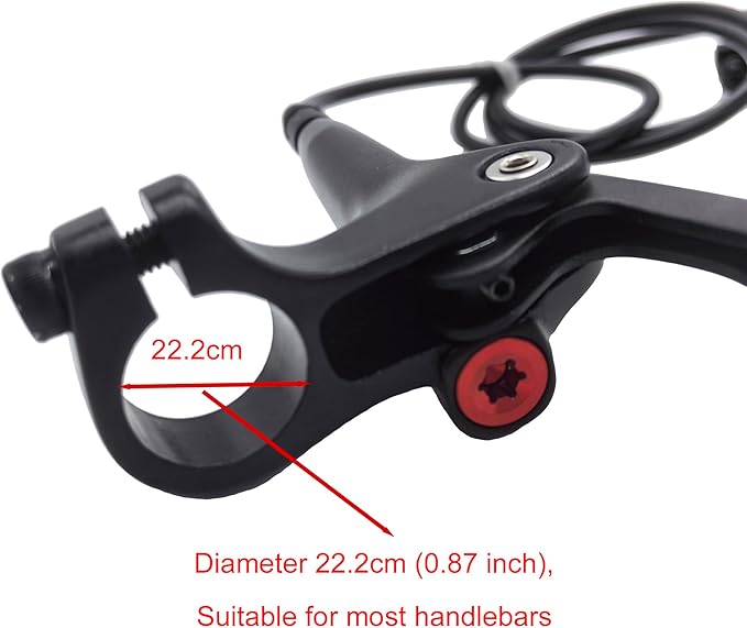 Mountain Bike Hydraulic Brake and Lever - Left Front 850mm Adapter Aluminum Alloy Hydraulic Bike Brakes, is/PM Adapter, Resin Pads, Black (is/PM)