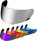 PSLER Qualifier Visor- Qualifier DLX Helmet Visor Motorcycle Face Shield Accessories Replacement for Bell Qualifier/Star/Vortex/RS-1/Revolver,Silver-Mirror