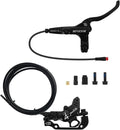 BUCKLOS EBike 2-PIN 4 Pistons Electric Power Off MTB Hydraulic Disc Brake Set,E-Bike Left Front 1150mm Right Rear 1950mm Aluminum Alloy Caliper Lever for ebike/Scooter/Mountain Bike HD-E735(Pre-Bled)