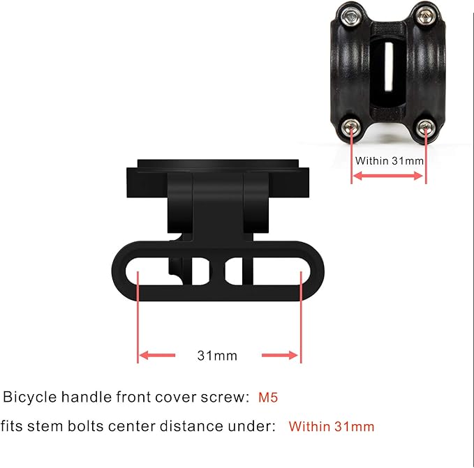 corki Cycles Adjustable Angle Out Front Stem Mounted Cycle Computer Bike Mount Compatible with Garmin Wahoo Bryton Cateye