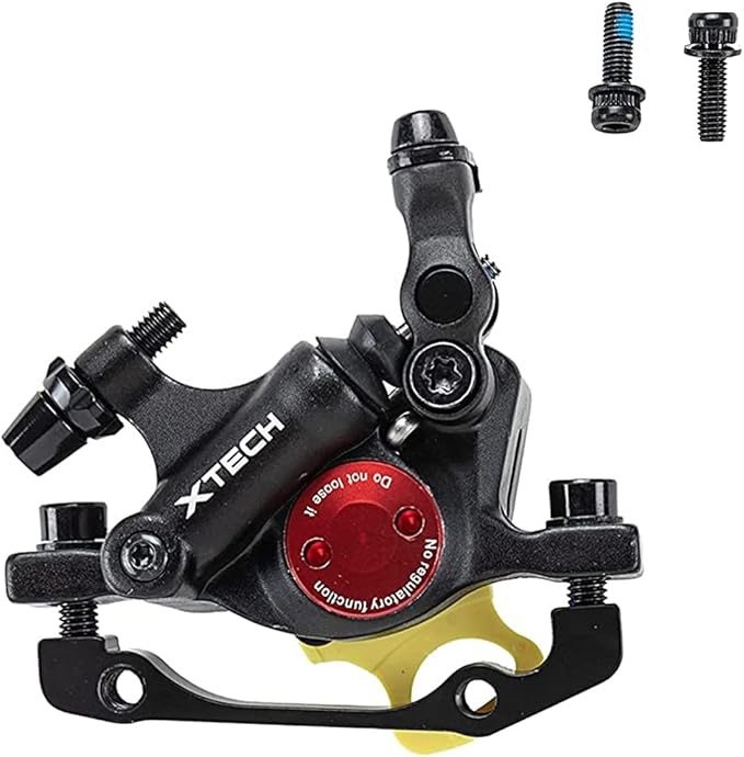 BUCKLOS Zoom HB-100 MTB Line Pulling Hydraulic Disc Brake Calipers Front + Rear, Aluminum Alloy Mountain Bike Hydraulic Disc Brakes with is/PM Universal Caliper Adapter for XC Trail, Fat Bike…
