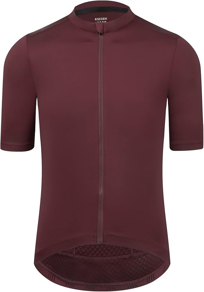 Men's Cycling Jersey Zipper Pocket Short Sleeve Lightweight Aero Race Fit Bike Jersey, UPF 50+ Biking Cycling Shirt