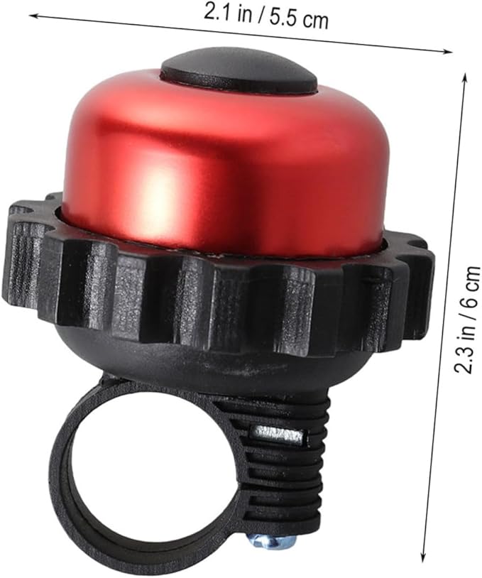 HEMOTON 3pcs Red Rotating Loud Bike Bell Horn for Bicycle Handlebar Accessories, Vintage Cycling Bell Suitable and Adults Outdoor Riding