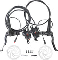 MT200 E-Bike Hydraulic Disc Brakes for Shimano with Rotors, New Upgrade 2-Pin 2-Piston Ebike Hydraulic Brakes, Pre-Bled with Mineral Oil Electric Bike Hydraulic Brakes