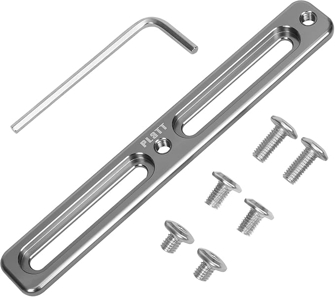 PLATT Bike Alt-Position Bottle Cage Mounts,Bike Bottle Cage Adapter,Bicycle B-RAD Mounting Base (Titanium,2 Slot)