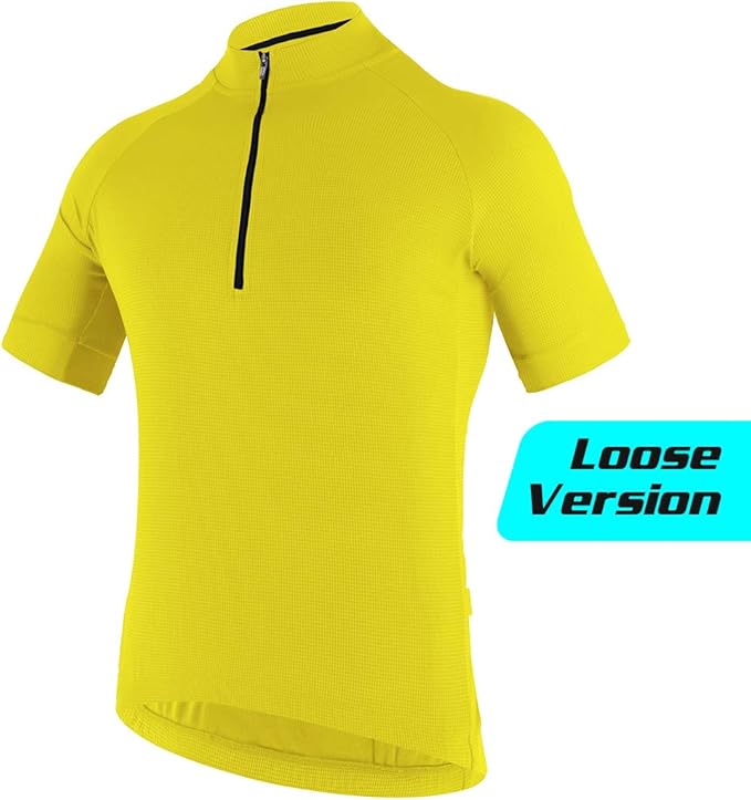 CATENA Men's Cycling Jersey Short Sleeve Shirt Running Top Moisture Wicking Workout Sports T-Shirt