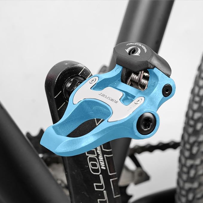 WOWSPORT Look Keo Road Bike Pedals - Lightweight Clipless Pedals with Sealed Bearings & Nylon/Carbon Body | 9/16″ Spindle, Compatible with Look Keo Cleats for Indoor & Road Cycling