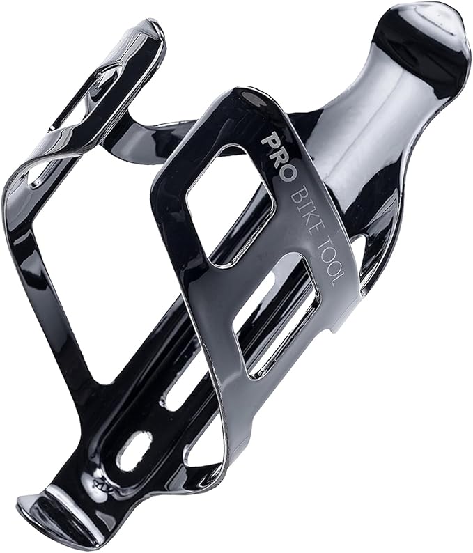 Bike Water Bottle Holder, Black or White Gloss, Secure Retention System, No Lost Bottles, Lightweight and Strong Bicycle Bottle Cage, Quick and Easy to Mount, Great for Road and Mountain Bikes