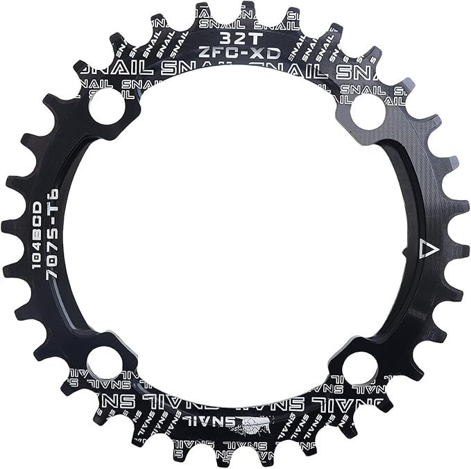 DJC Bike Chainring 104BCD Round/Oval 30t 32t 34t 36t 38t 40t 42t 44t 46t 48t 50t 52t Tooth Narrow Wide 7/8/9/10/11/12 Speed Ultralight MTB Mountain Bike 104 BCD Chainwheel