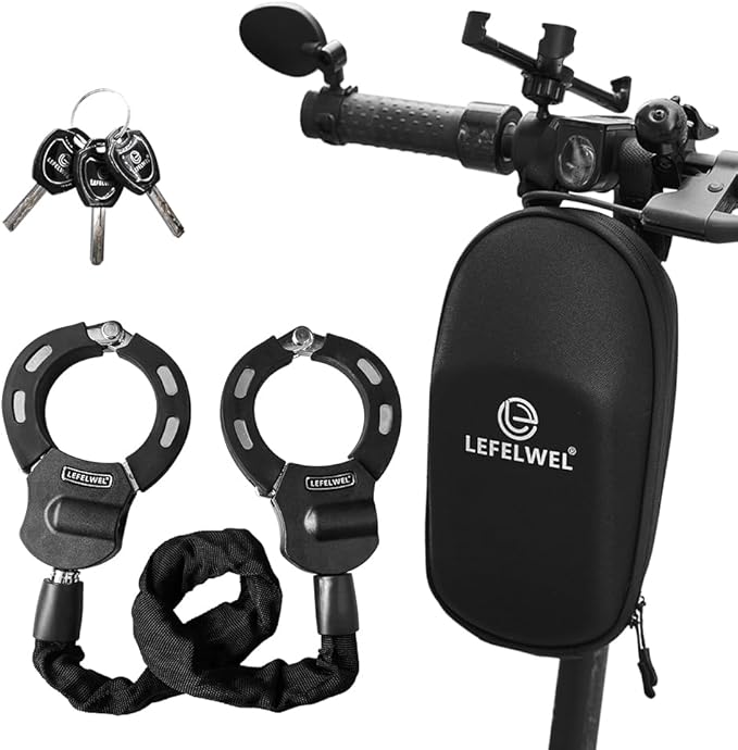 Electric Scooter Locks Anti Theft，Bike Chain Lock with Bag，Best Lock for Electric Scooter Xiaomi Segway Accessories