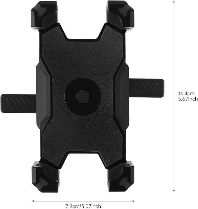Universal Bike Phone Mount, Compatible with 4.7-6.8 Inch Smartphones, Adjustable, Shockproof, Easy to Install, Black